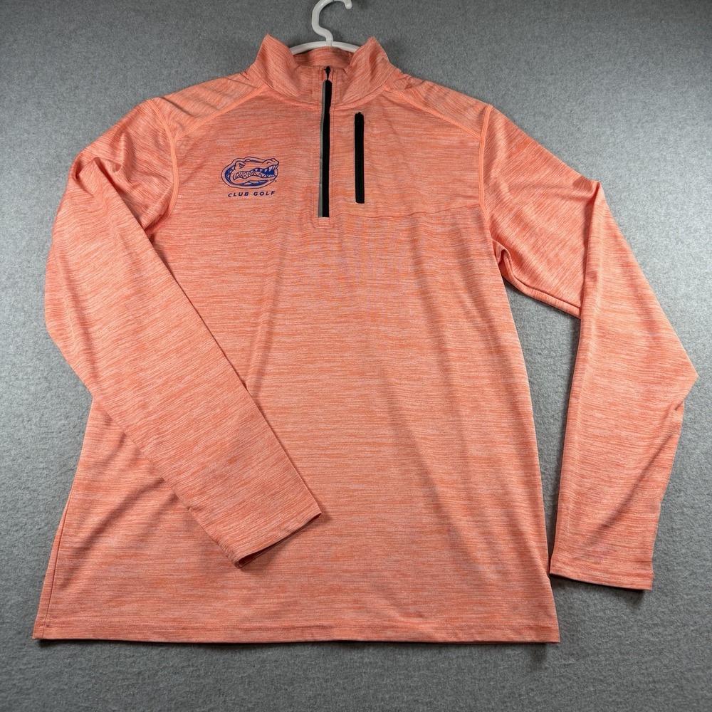 Liberty Pro Florida Gators Club Golf Quarter Zip Pullover Orange Heather Men's M